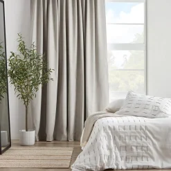 New Bouclair Taupe Chita Back Tab Blackout Curtain