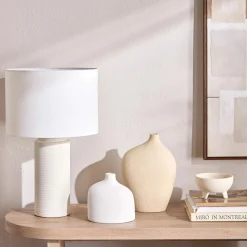 New Bouclair Textured Ceramic Table Lamp
