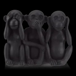 New Bouclair Three Wise Monkeys Resin Statuettes