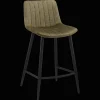 Clearance Bouclair Velvet Fabric and Metal Bar Stool