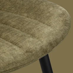 Bouclair Velvet Fabric and Metal Dining Chair