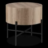 Discount Bouclair Veneer and Metal Side Table