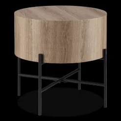 Discount Bouclair Veneer and Metal Side Table