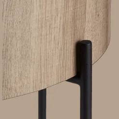 Discount Bouclair Veneer and Metal Side Table