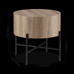 Discount Bouclair Veneer and Metal Side Table