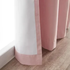 Discount Bouclair Vintage Pink Chambray Blackout Curtain