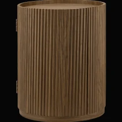 Bouclair Walnut Side Table with Hidden Storage