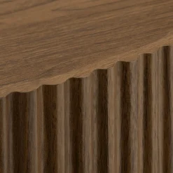 Bouclair Walnut Side Table with Hidden Storage