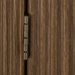 Bouclair Walnut Side Table with Hidden Storage