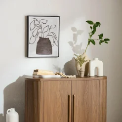 Hot Bouclair Walnut Veneer Buffet With Two Doors