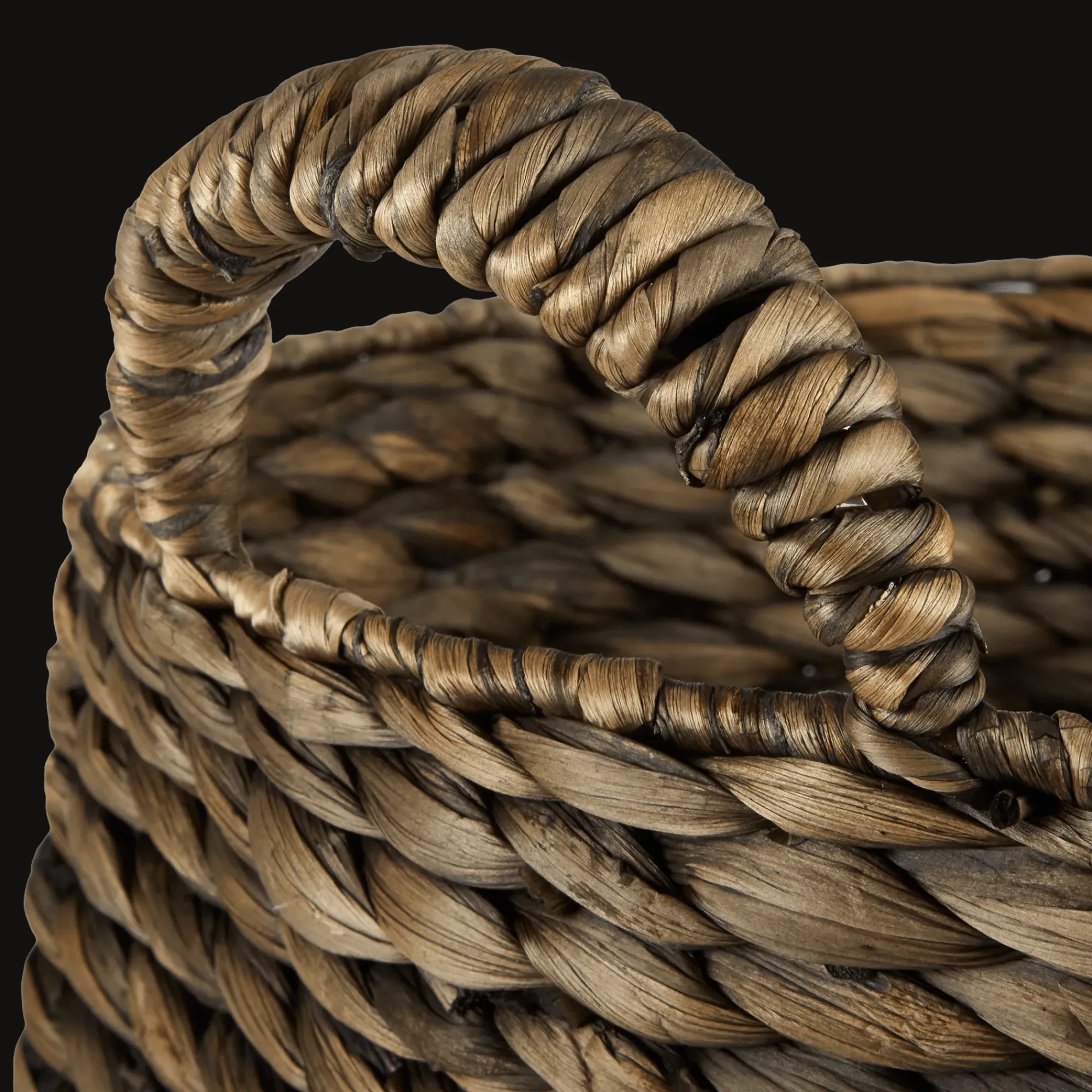 Clearance Bouclair Water Hyacinth Brown Basket