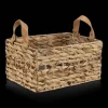 Sale Bouclair Water Hyacinth Crate with Faux Leather Handles