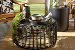 Clearance Bouclair Waterfall Eucalyptus in White Hourglass Pot