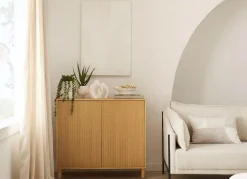 Clearance Bouclair Waterfall Eucalyptus in White Hourglass Pot