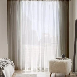 Bouclair White Carla Sheer Curtain