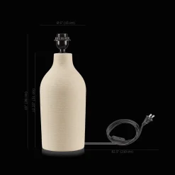 Hot Bouclair White Ceramic Lamp Base