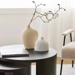 Sale Bouclair White Ceramic Table Vase