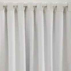 New Bouclair White Chita Back Tab Blackout Curtain