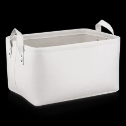 Bouclair White Chita Storage Basket with Handles