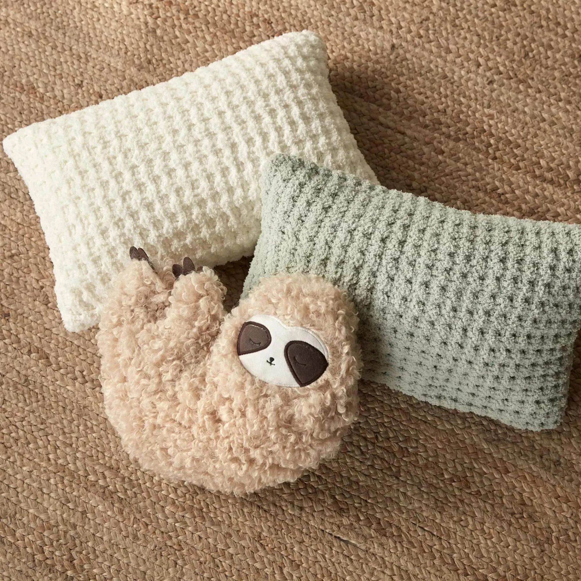 Clearance Bouclair White Cory Chenille Decorative Lumbar Pillow