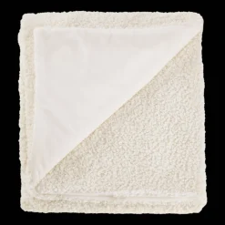 Hot Bouclair White Doodle Boucle Throw