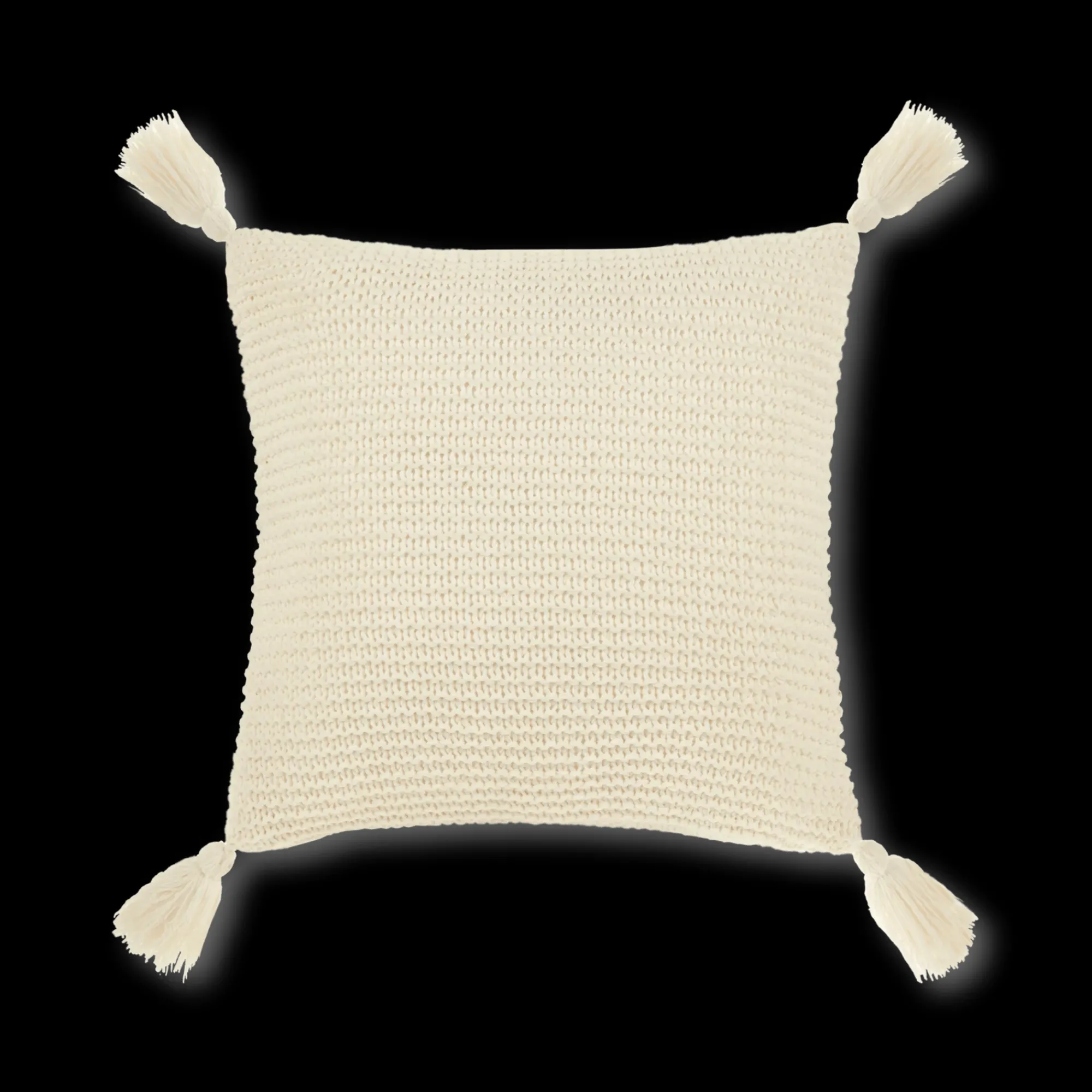 Best Bouclair White Erna Decorative Pillow with Tassels