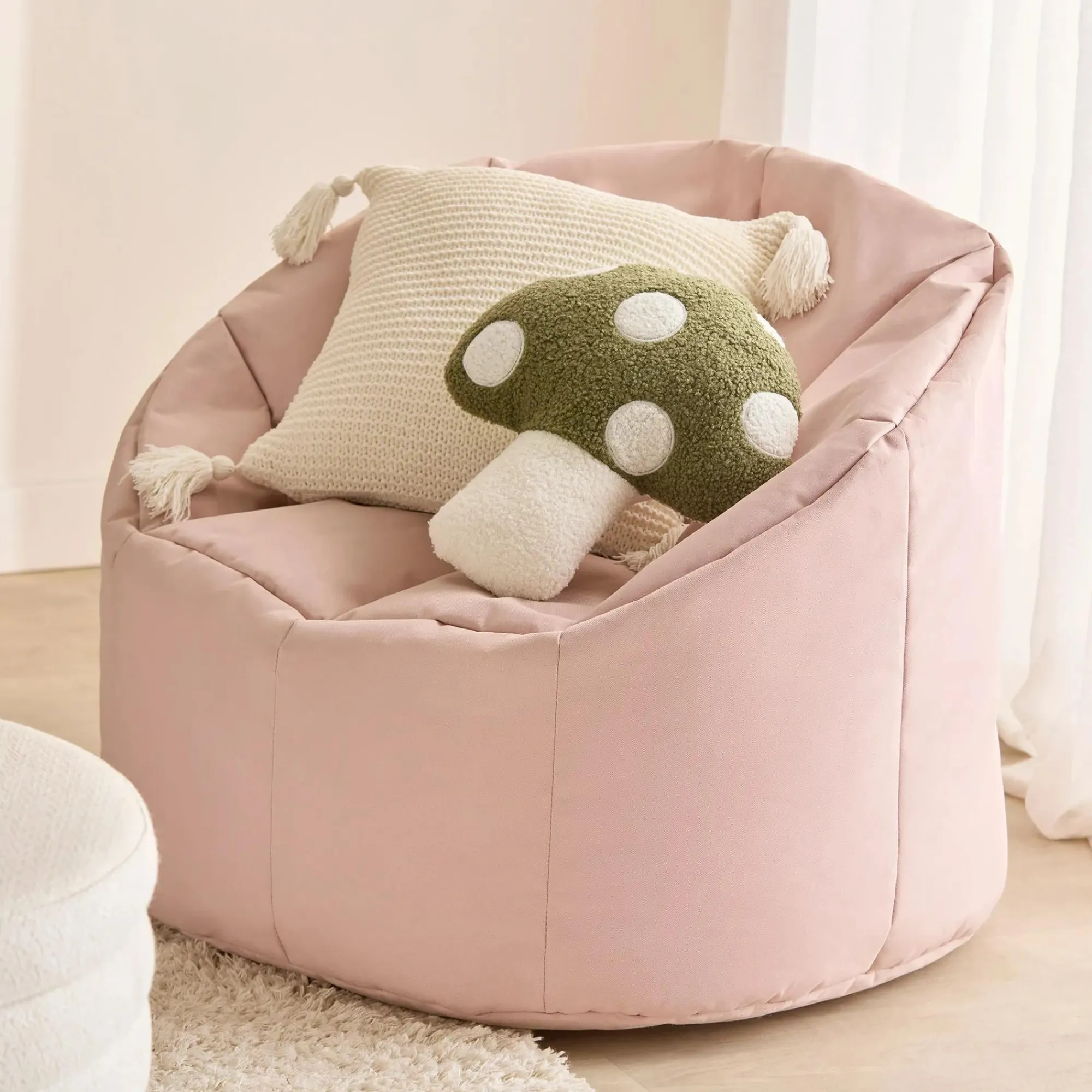 Best Bouclair White Erna Decorative Pillow with Tassels