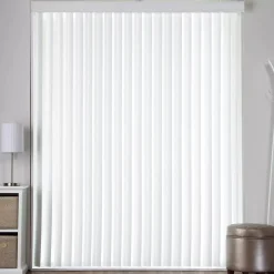 New Bouclair White Faux Wood Vertical Patio Blind