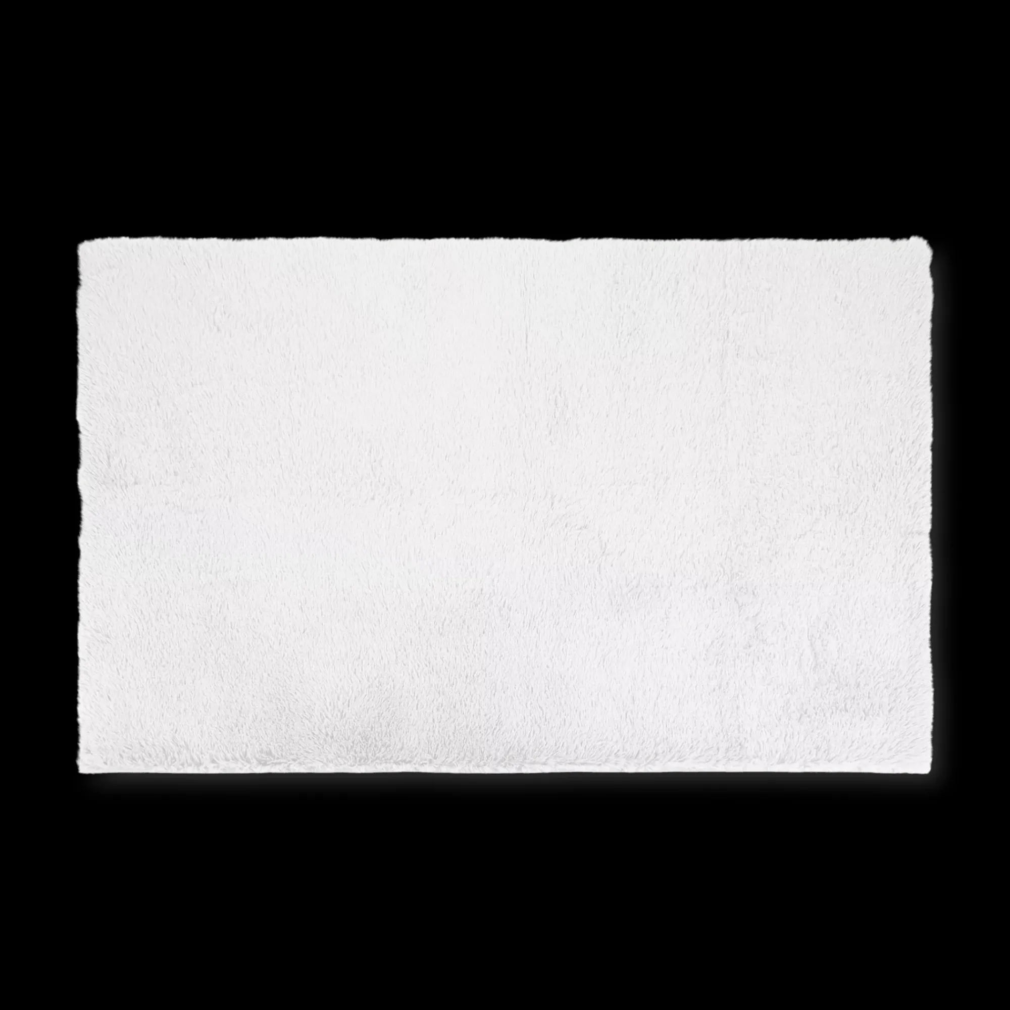 Bouclair White Furry Collection Rug