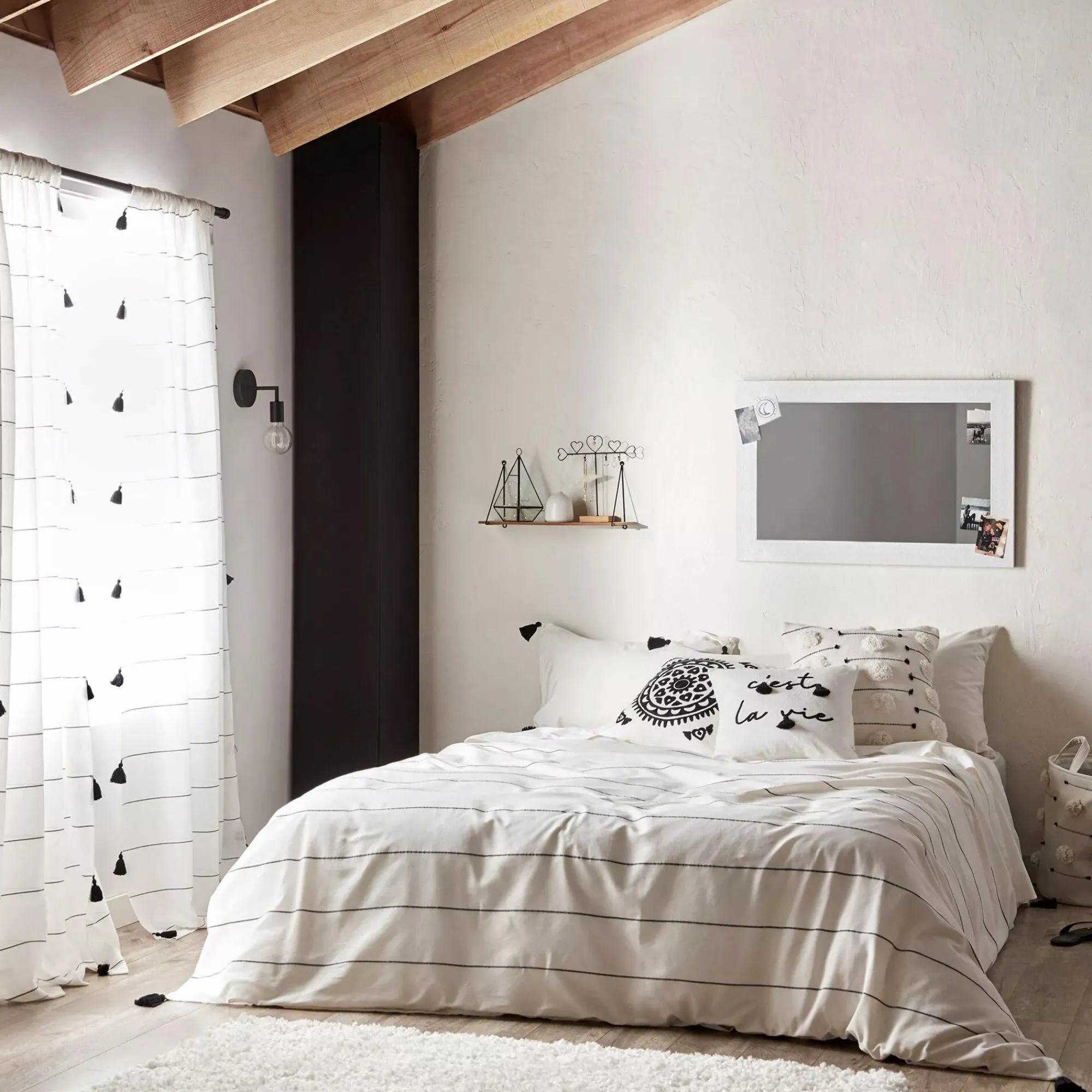 Bouclair White Furry Collection Rug