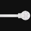 New Bouclair White Geometric Curtain Rod Set - Diameter 13/16mm