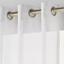 Best Bouclair White Gusta Embroidered Curtain