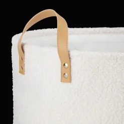 Online Bouclair White Hamper with Boucle