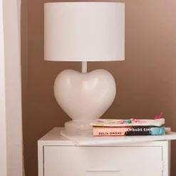 Online Bouclair White Heart Shaped Table Lamp