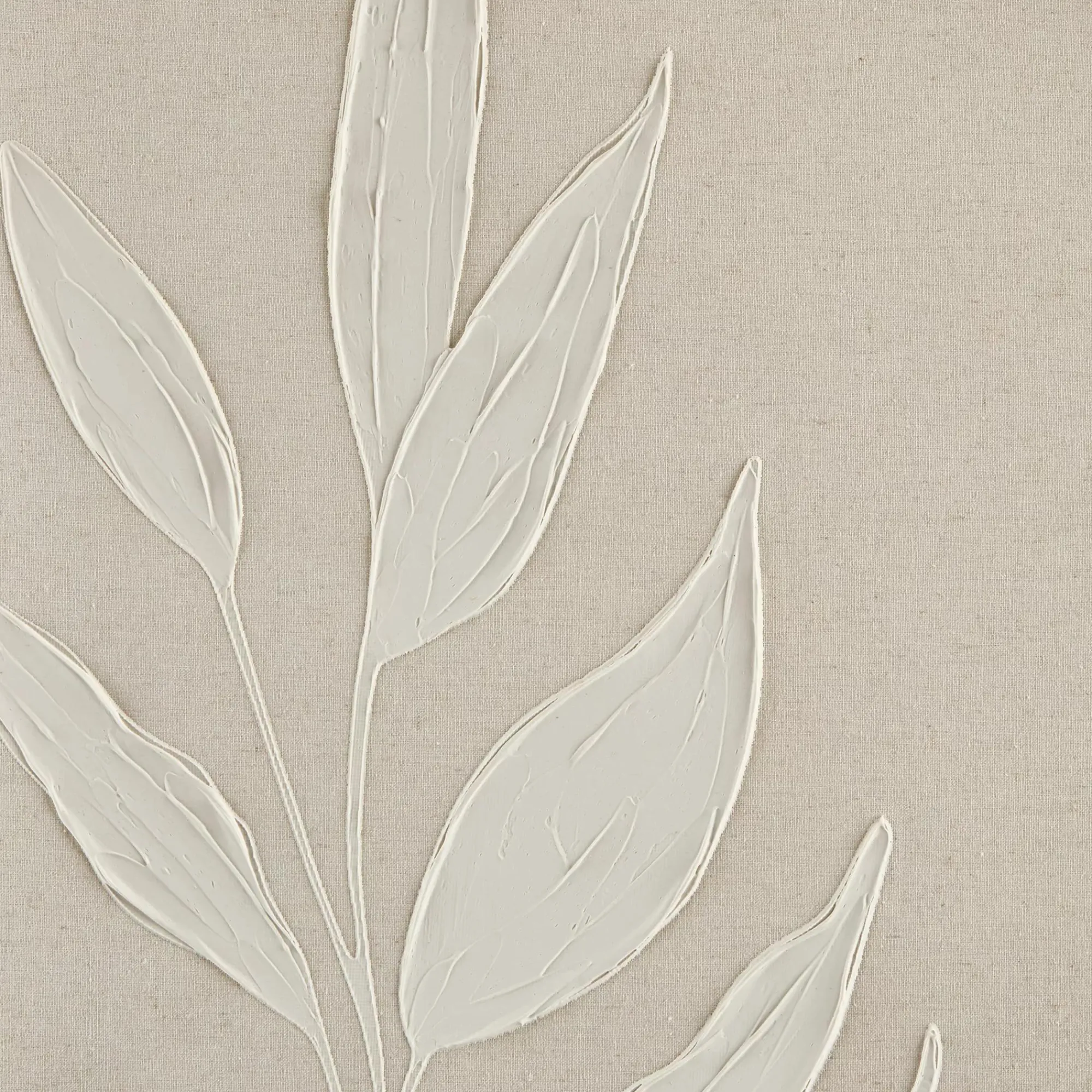 Clearance Bouclair White Leaves Framed Art