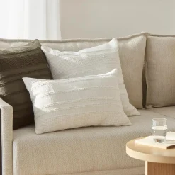 Discount Bouclair White Lindy Decorative Pillow