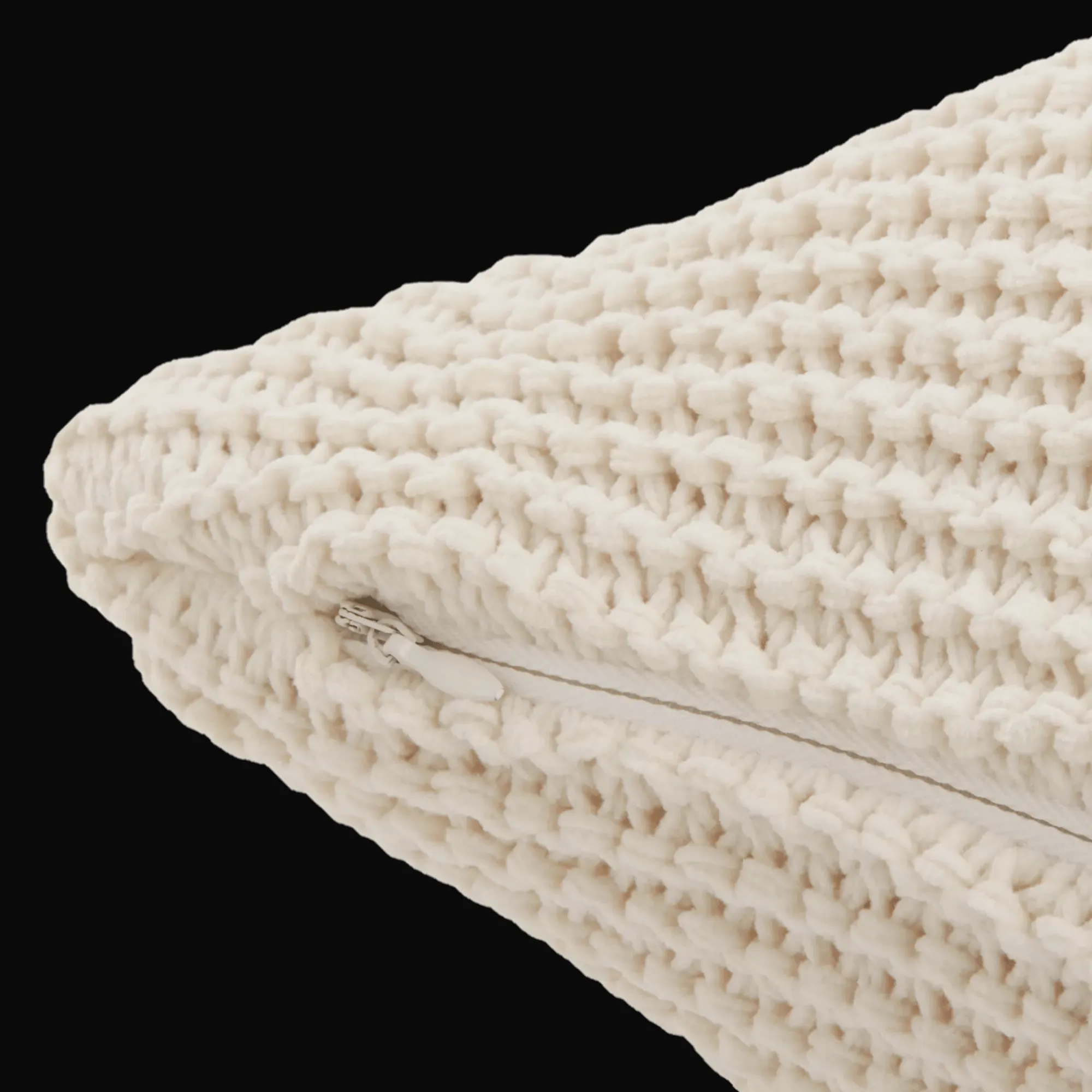 Online Bouclair White Lonny Knit Throw Pillow