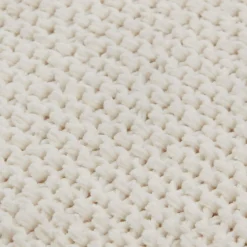 Clearance Bouclair White Lonny Woven Throw