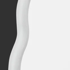 New Bouclair White Scalloped Mirror