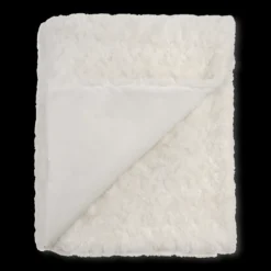 Clearance Bouclair White Sheep Faux Fur Throw