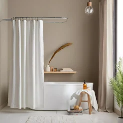 Outlet Bouclair White Waffy Essential Shower Curtain
