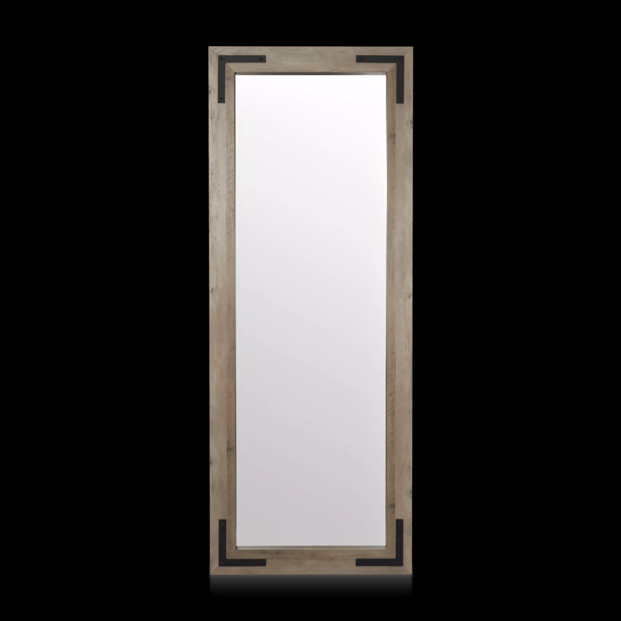 Hot Bouclair Wood and Metal Framed Mirror