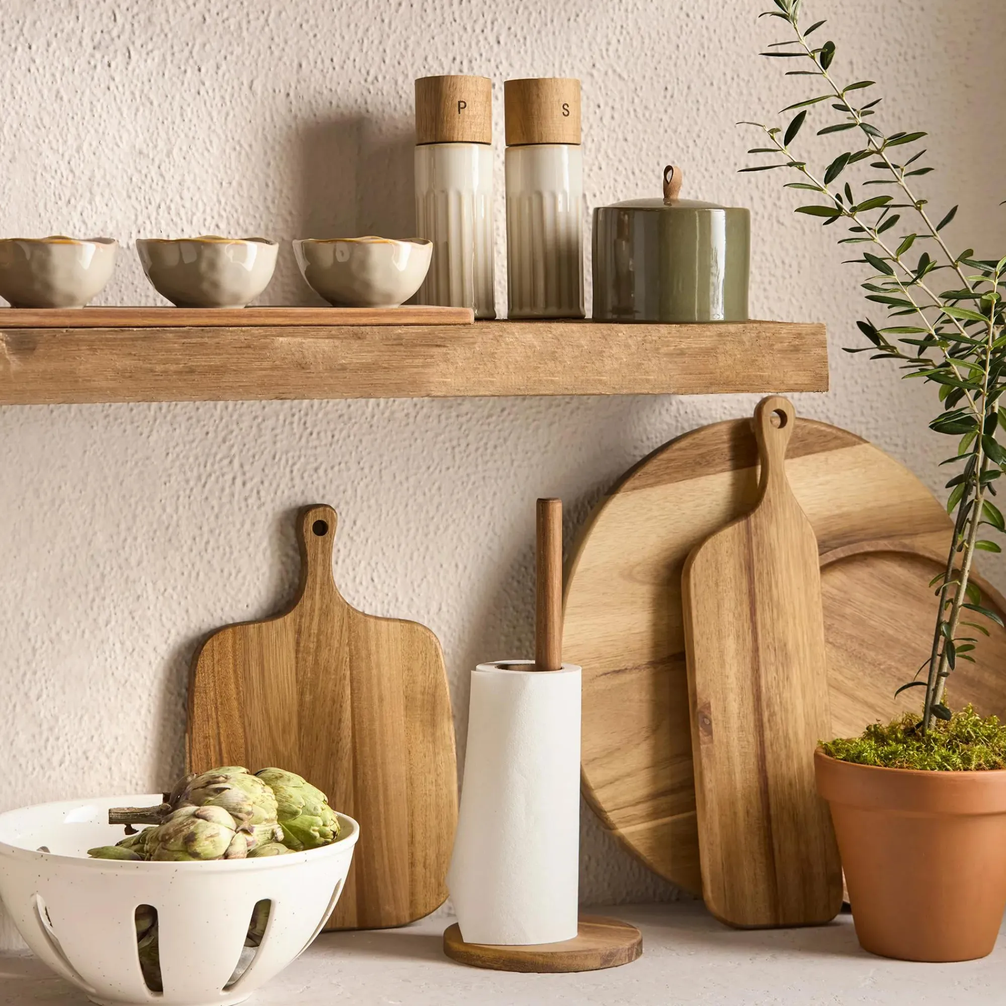 Hot Bouclair Wood Paper Towel Holder