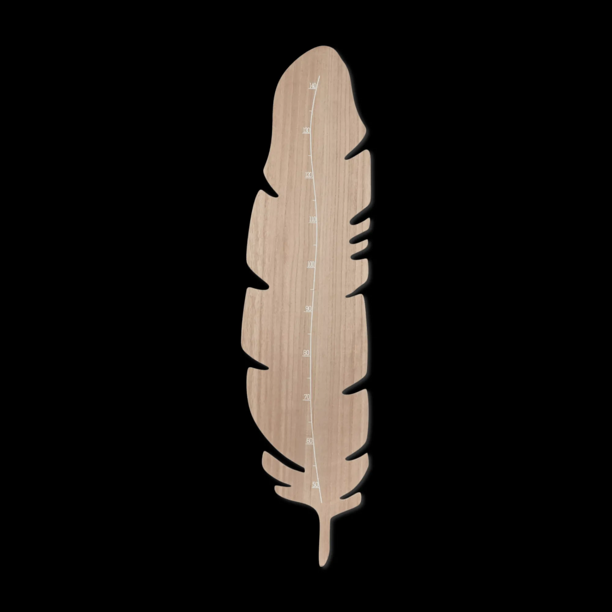 New Bouclair Wooden Feather Shaped Growth Chart