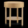 Discount Bouclair Wooden Round Side Table with Lift Top